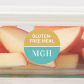 モノグラムカスタムおよび文字食品ラベルセット ラベル (貼付)