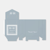 モノグラムカスタムとカラー結婚式の引き出物ボックス フェイバーボックス (折り畳みなし)