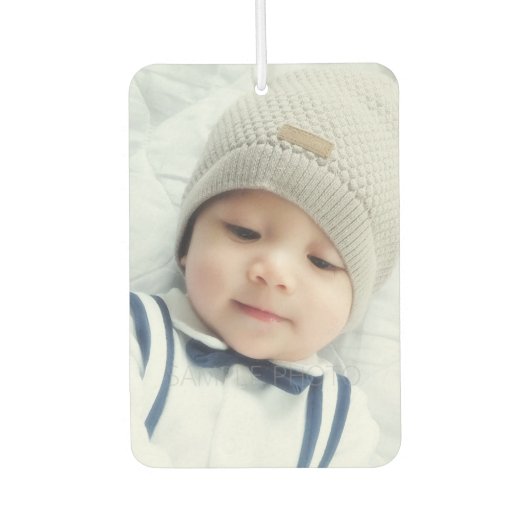 モノグラムカスタムと名前の写真 カーエアーフレッシュナー (正面)