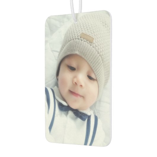 モノグラムカスタムと名前の写真 カーエアーフレッシュナー (左)