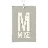 モノグラムカスタムと名前の写真 カーエアーフレッシュナー (裏面)