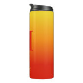 モノグラムカスタムと名前イエローから赤グラデーション タンブラー (回転右)