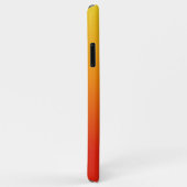 モノグラムカスタムと名前イエローから赤グラデーション Case-Mate iPhoneケース (裏面/右)