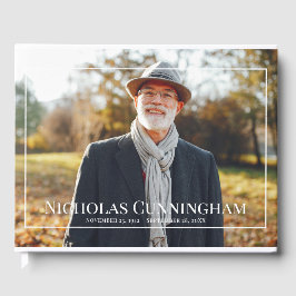 モノグラムカスタムの写真白枠記念碑 ゲストブック