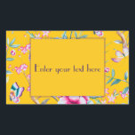 モノグラムカスタムイエローフローラデザイン 長方形シール<br><div class="desc">このカスタマイズ可能な黄色のtouchモノグラムシールでアイテムに個人フローラを追加する。アールデコのエレガントスタイルが特徴的な長方形のシールは鮮やか、ワイルドフラワーで飾られた黄色の背景を持ち、持ち物に最適な装飾品である。本シールはカスタムシックなシックな面で任意の面を強化するように設計されパーソナライズされたたしゃれている。イニシャルや文字を簡単にカスタム追加して本当にできユニークる。あなたは思慮深い贈り物を探すか、または個人的なアイテムをマークする方法を探すかどうか、このカスタマイズ可能なシールは無限の可能性を提供する。耐久性と高品質は、屋内と屋外の両方の使用に適しており、さまざまな用途に使用できる。美しいと実用性の完璧なブレンド，このフローラモノグラムのステッカーは、デザインを愛するすべての人のための必需品パーソナライズされたである。ほとんどのサーフェスに完全にフィットするサイズで利用可能で、それはあなたの持ち物を瞬時にピースに変スタイリッシュ換する。今すぐカスタマイズし、あなたのスタイルを反映するステッカーで声明をユニーク作る！方法カスタマイズカスタマイズはクリック"ボタン。必要なイニシャルまたは文字を入力。必要に応じて、フォント、サイズ、配置を調整する。デザインをプレビューして注文を確定する</div>