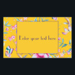 モノグラムカスタムイエローフローラデザイン 長方形シール<br><div class="desc">このカスタマイズ可能な黄色のtouchモノグラムシールでアイテムに個人フローラを追加する。アールデコのエレガントスタイルが特徴的な長方形のシールは鮮やか、ワイルドフラワーで飾られた黄色の背景を持ち、持ち物に最適な装飾品である。本シールはカスタムシックなシックな面で任意の面を強化するように設計されパーソナライズされたたしゃれている。イニシャルや文字を簡単にカスタム追加して本当にできユニークる。あなたは思慮深い贈り物を探すか、または個人的なアイテムをマークする方法を探すかどうか、このカスタマイズ可能なシールは無限の可能性を提供する。耐久性と高品質は、屋内と屋外の両方の使用に適しており、さまざまな用途に使用できる。美しいと実用性の完璧なブレンド,このフローラモノグラムのステッカーは、デザインを愛するすべての人のための必需品パーソナライズされたである。ほとんどのサーフェスに完全にフィットするサイズで利用可能で、それはあなたの持ち物を瞬時にピースに変スタイリッシュ換する。今すぐカスタマイズし、あなたのスタイルを反映するステッカーで声明をユニーク作る!方法カスタマイズカスタマイズはクリック"ボタン。必要なイニシャルまたは文字を入力。必要に応じて、フォント、サイズ、配置を調整する。デザインをプレビューして注文を確定する</div>