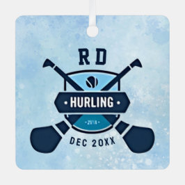 モノグラムカスタムイニシャルハーリングゲーリックエンブレム メタルオーナメント