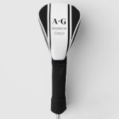 モノグラムカスタムイニシャルピックボールパドル – 青 ゴルフヘッドカバー (正面)