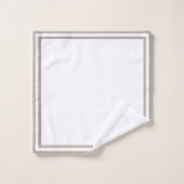 モノグラムカスタムイニシャル – ホテルタ縁どオルセット バスタオルセット (ウォッシュタオル)