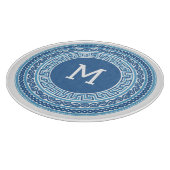 モノグラムカスタムギリシャ文字パターン カッティングボード (角)