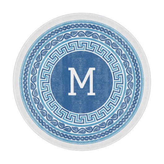 モノグラムカスタムギリシャ文字パターン カッティングボード (正面)