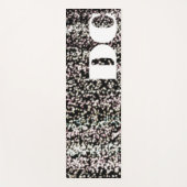 モノグラムカスタムグリッターバラ金ゴールドブラック抽象芸術 ヨガマット (正面)