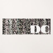 モノグラムカスタムグリッターバラ金ゴールドブラック抽象芸術 ヨガマット (正面(横))