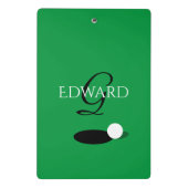 モノグラムカスタムゴルフスコアカードホルダー ミニクリップボード (裏面)