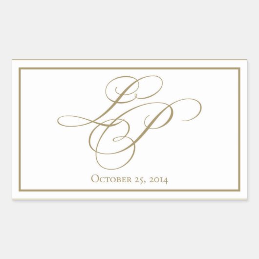 モノグラムカスタムスタンプ 長方形シール (正面)