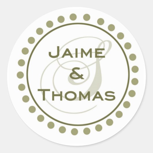 モノグラムカスタムステッカー ラウンドシール (正面)