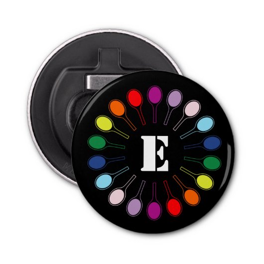 モノグラムカスタムテニスラケット付き 栓抜き (正面)