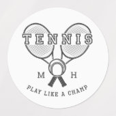 モノグラムカスタムテニス ラベル (デザイン1)