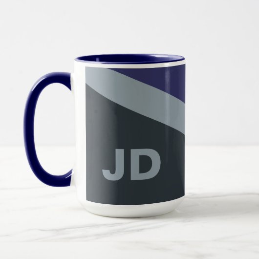 モノグラムカスタムトライカラーマグ – 選択スタイル マグカップ (左)