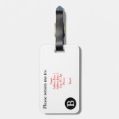 モノグラムカスタムハート ラゲッジタグ (裏面縦)