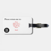 モノグラムカスタムハート ラゲッジタグ (裏面横)