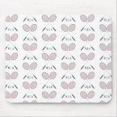 モノグラムカスタムバドミントンパターン マウスパッド (正面)