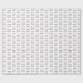 モノグラムカスタムバドミントンラケットパターンラッピング ラッピングペーパー (フラット)