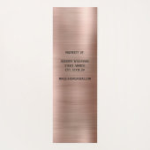 モノグラムカスタムバラ金ゴールドブラシ付きメタリックスクリプト ヨガマット (裏面)