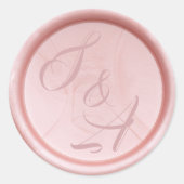 モノグラムカスタムバラ金ゴールドワックスシ結婚ールのシール ラウンドシール (正面)