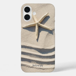 モノグラムカスタムヒトデの電話口 iPhone 16 PLUSケース