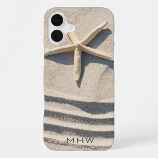モノグラムカスタムヒトデの電話口 iPhoneケース (裏面)