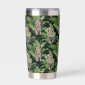 モノグラムカスタムヒョウ柄 保温保冷タンブラー (背面)