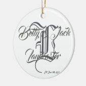 モノグラムカスタムファミリーオーナメント セラミックオーナメント (左)