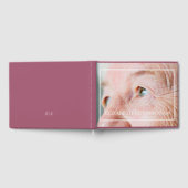 モノグラムカスタムフォトダブルホワイトフレーム記念 ゲストブック (全面)