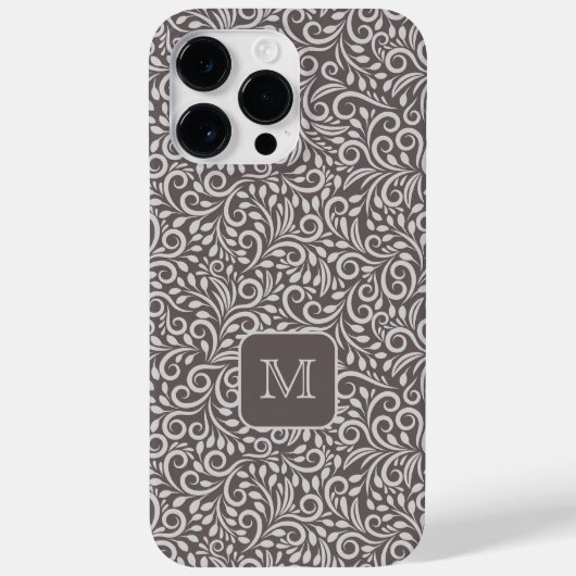モノグラムカスタムフローラリーフパターン Case-Mate iPhoneケース (裏面)