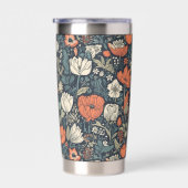 モノグラムカスタムフローラルパターン 保温保冷タンブラー (右面)