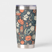 モノグラムカスタムフローラルパターン 保温保冷タンブラー (背面)