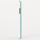 モノグラムカスタムブルーとホワイトのストライプ Case-Mate iPhoneケース (裏面/右)