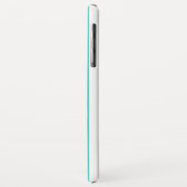 モノグラムカスタムブルーとホワイトのストライプ Case-Mate iPhoneケース (裏面/左)