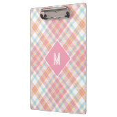 モノグラムカスタムプレイド/タータンチェックパターン クリップボード (左)