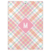 モノグラムカスタムプレイド/タータンチェックパターン クリップボード (裏面)