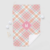 モノグラムカスタムプレイド/タータンチェックパターン ゴルフタオル (インサイチュ)