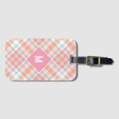 モノグラムカスタムプレイド/タータンチェックパターン ラゲッジタグ (正面横)