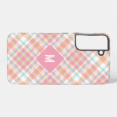 モノグラムカスタムプレイド/タータンチェックパターン SAMSUNG GALAXYケース (裏面横)