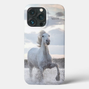 モノグラムカスタムホワイトホースの電話ケース iPhone 13 PROケース