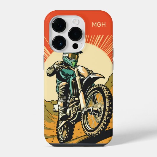 モノグラムカスタムモトクロス iPhoneケース (裏面)