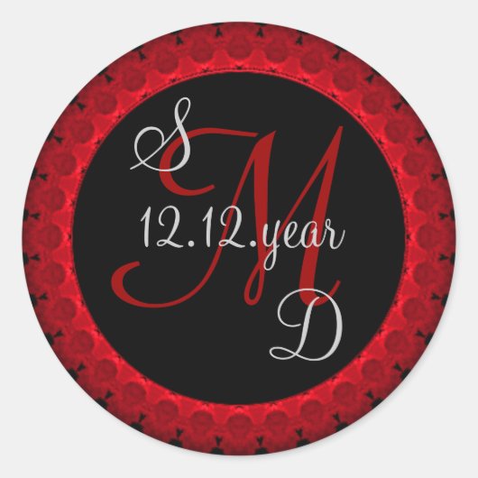 モノグラムカスタムラベル ラウンドシール (正面)