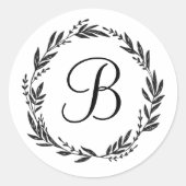 モノグラムカスタムリース収穫 ラウンドシール (正面)