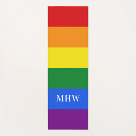 モノグラムカスタムレインボー国旗ヨガマット ヨガマット