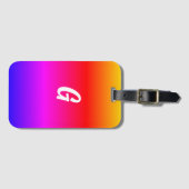 モノグラムカスタムレターラゲージタグレインボーブラインボーカラー ラゲッジタグ (正面横)